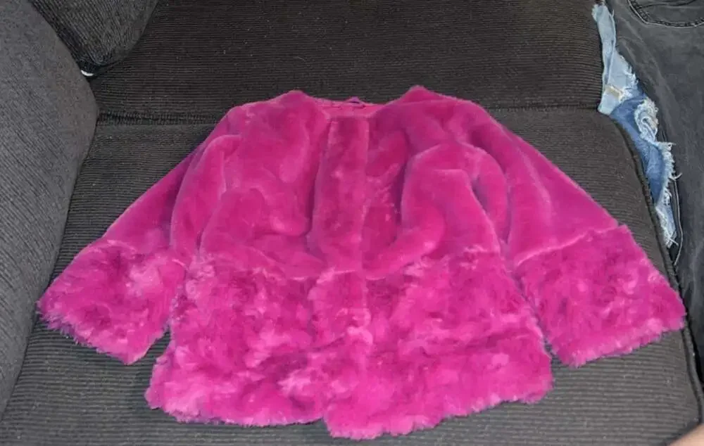Cat & Jack Girls Winter/Fall Faux Fur  Jacket Full Lining PInk 2T